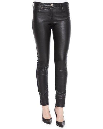 Waxed-front Paneled Denim Jeans