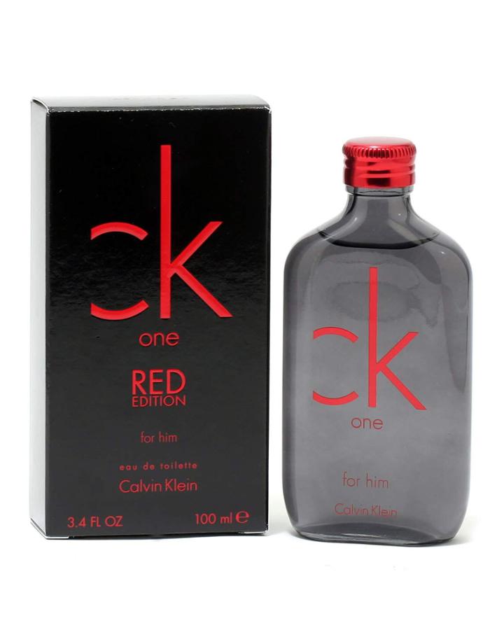 Ck One Red For Men Eau De Toilette Spray, 3.4 Oz./