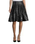 Jacquard Metallic Pleated Party