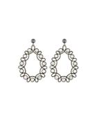 Moonstone & Diamond Pear-shaped Earrings