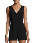 Crepe V-neck Romper
