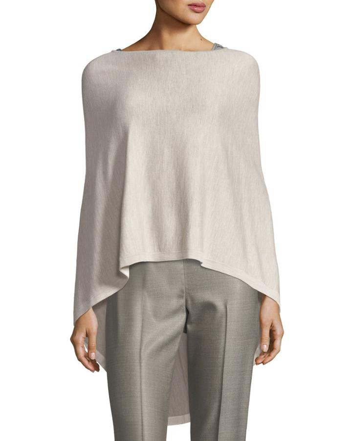 Fine Gauge Wool Poncho