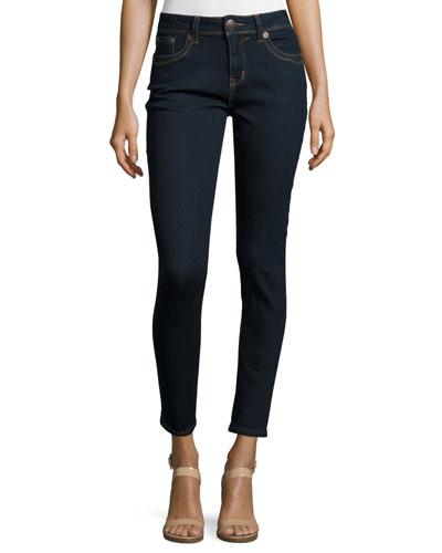 Easy Skinny Denim Jeans, Dark Blue
