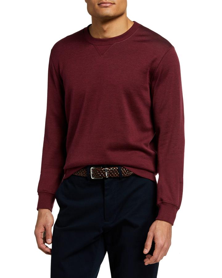Men's Rib Cotton/silk-blend