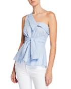 Sammie One-shoulder Tie-front Top