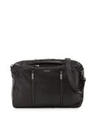 Leather 3-way Carryall Bag, Black