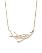 18k Stardust Branch Necklace W/ Diamonds