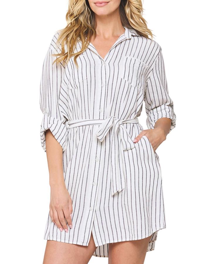 Anita Striped Waist-tie