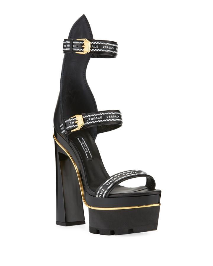 Triple Strap Platform High-heel