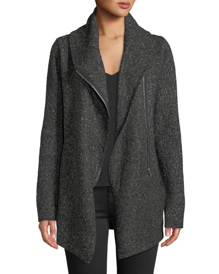 Central Park Cowl-neck Zip-front Jacket