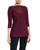 Goran High-neck 3/4-sleeve Illusion Top