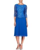 Floral Embroidered Scalloped Midi