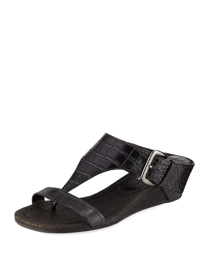 Dylan Crocodile-embossed Wedge