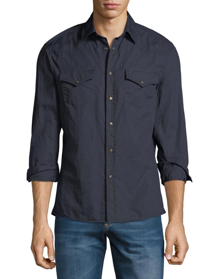 Leisure-fit Snap-front Western