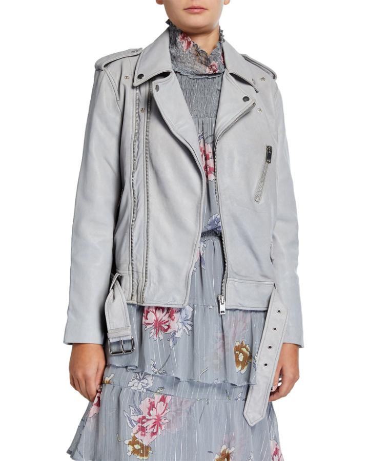 Kingsley Leather Belted Jacket