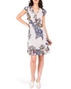 Dion Leaf Print Ruffle A-line Dress