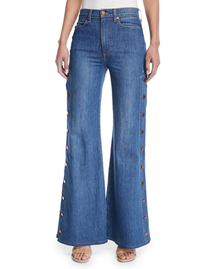 Gorgeous High-rise Wide-leg Jeans W/
