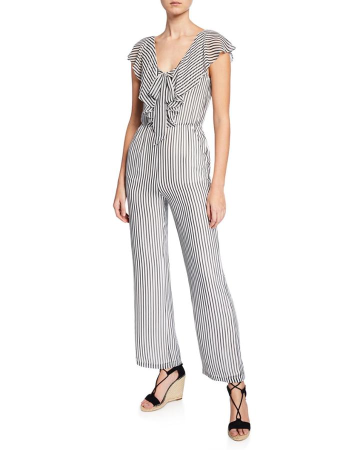 Cherry On Top Striped Ruffle Jumpsuit