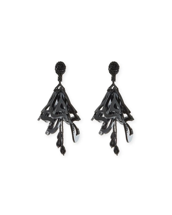 Large Cutout Impatiens Clip-on Earrings