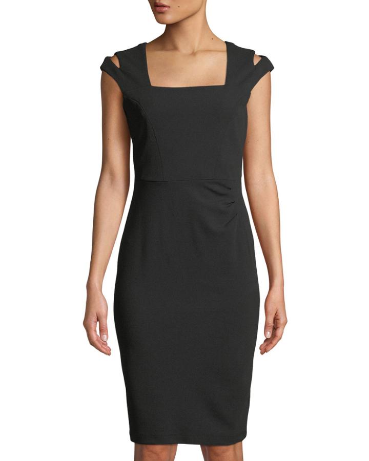 Cold-shoulder Sleeveless Body-con Dress