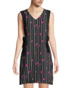 Bow-side V-neck Dress