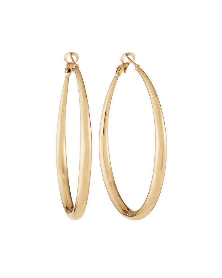 Shiny Tube Hoop Earrings