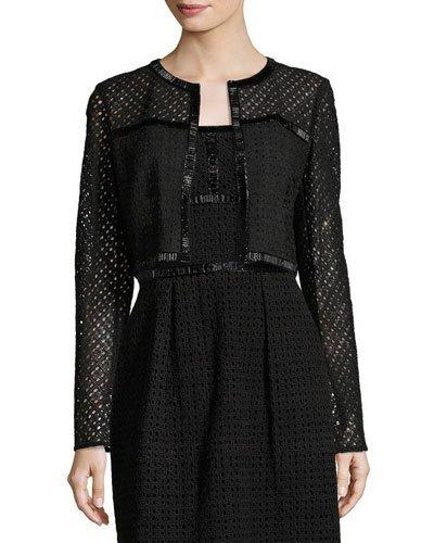 Eve Silk Lace Bolero, Black