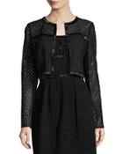 Eve Silk Lace Bolero, Black