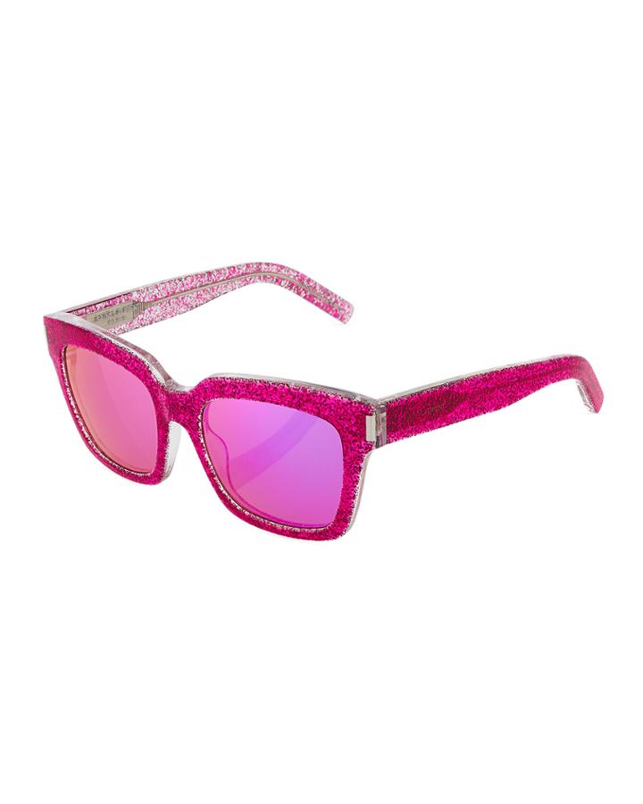 Oversized Square Glittery Acetate