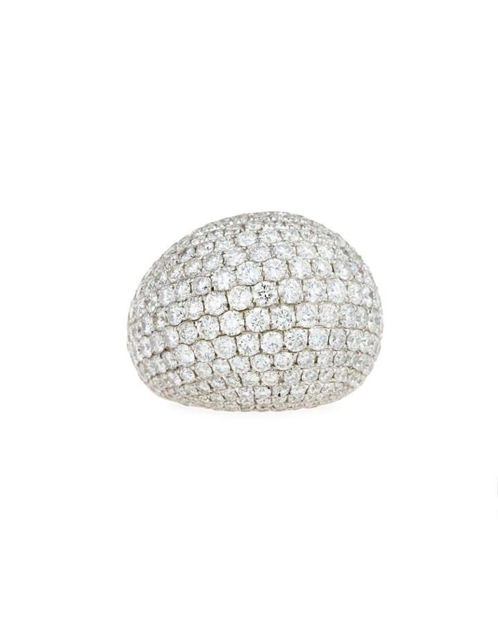 18k Domed Diamond Fashion Ring,