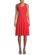 Scoop-neck Sleeveless Twirl Dress,