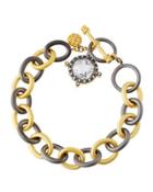 Tiara Drop Charm Chain-link Bracelet