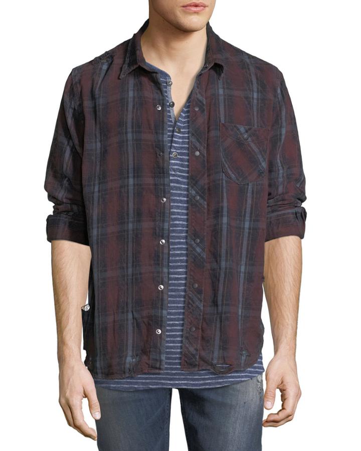 Weston Plaid Distressed