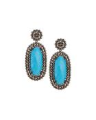 Elongated Turquoise Drop Earrings
