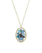 18k Rock Candy Double-wire Cluster Pendant Necklace In