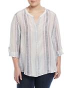 Stitch Lines Chiffon Blouse,