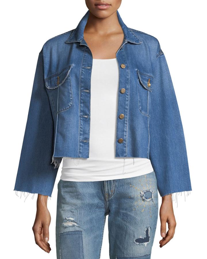 Frida Deconstructed Cropped Denim Jacket
