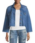 Frida Deconstructed Cropped Denim Jacket