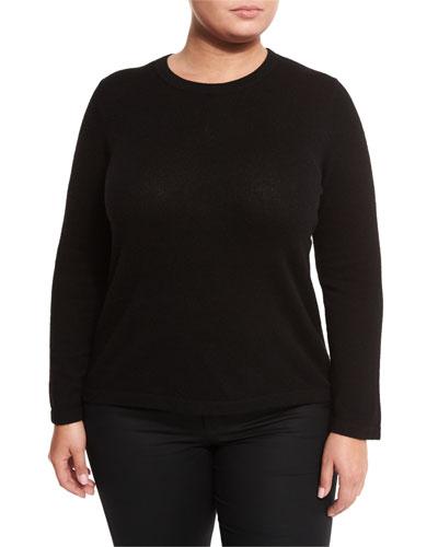 Cashmere Crewneck Sweater, Black,