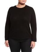 Cashmere Crewneck Sweater, Black,