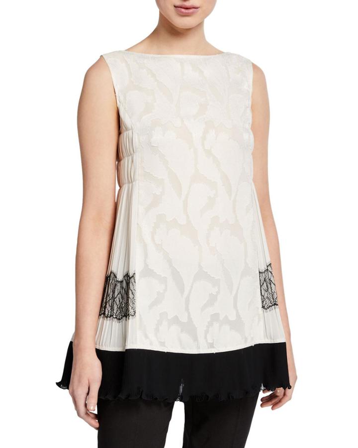 Paisley Fil Coupe Pleated