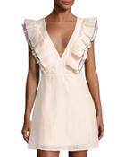 Remind Me Deep V Mini Dress, Blush