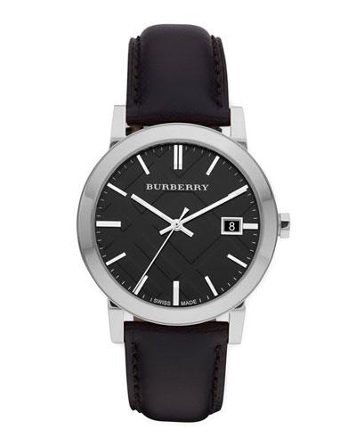 Sunray Black Dial Check Watch With