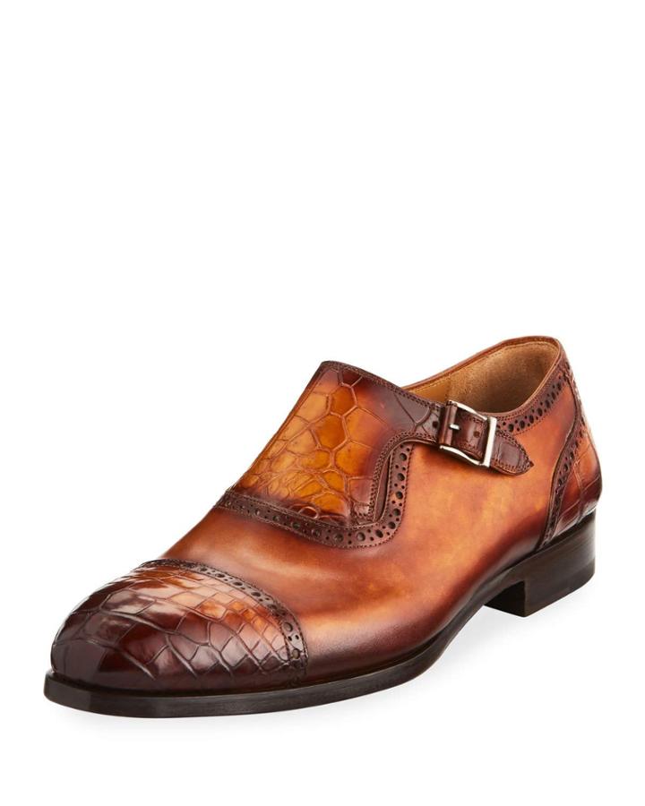Men's Madrid Leather & Alligator