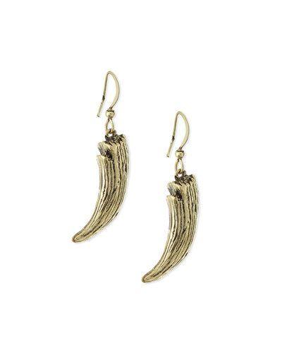 Burnished Golden Tusk Earrings