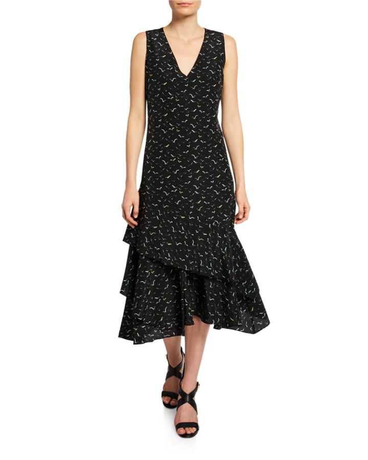 Taurina Silk Asymmetrical Tiered