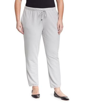 Vintage Drawstring Sweatpants, Light Gray,