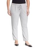 Vintage Drawstring Sweatpants, Light Gray,