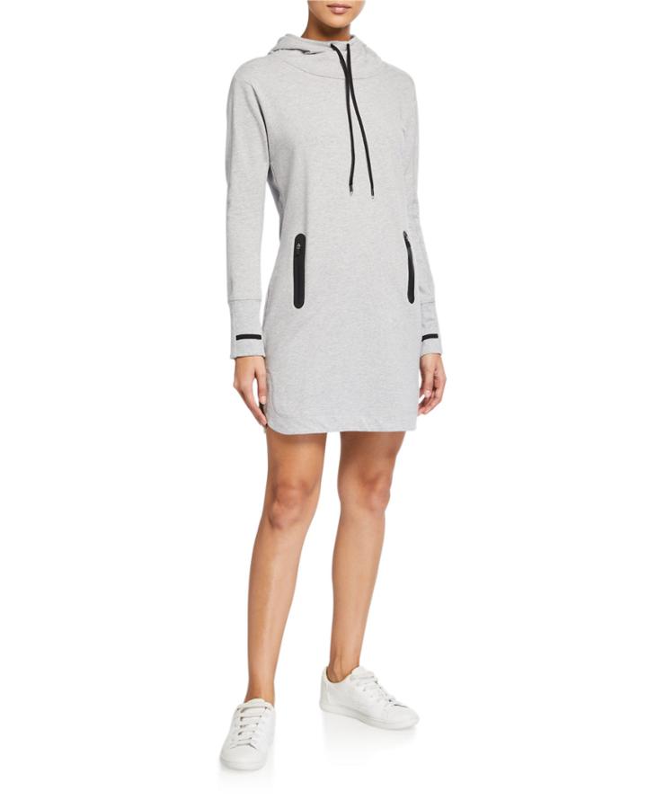 Baby French Terry Long-sleeve Hooded Dress