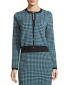 Monogram Jacquard Button-front Cardigan